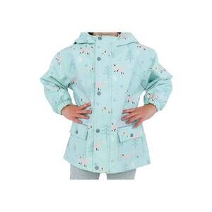 NEW JAN & JUL cozy dry raincoat in minty forest